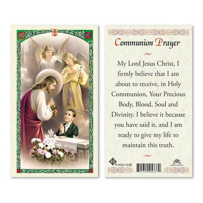 CHRISTIAN CANDLE: Small Square Glass Candle with Gold Virgin Mary Medal – 7.5 oz Soy Wax | First Communion & USA