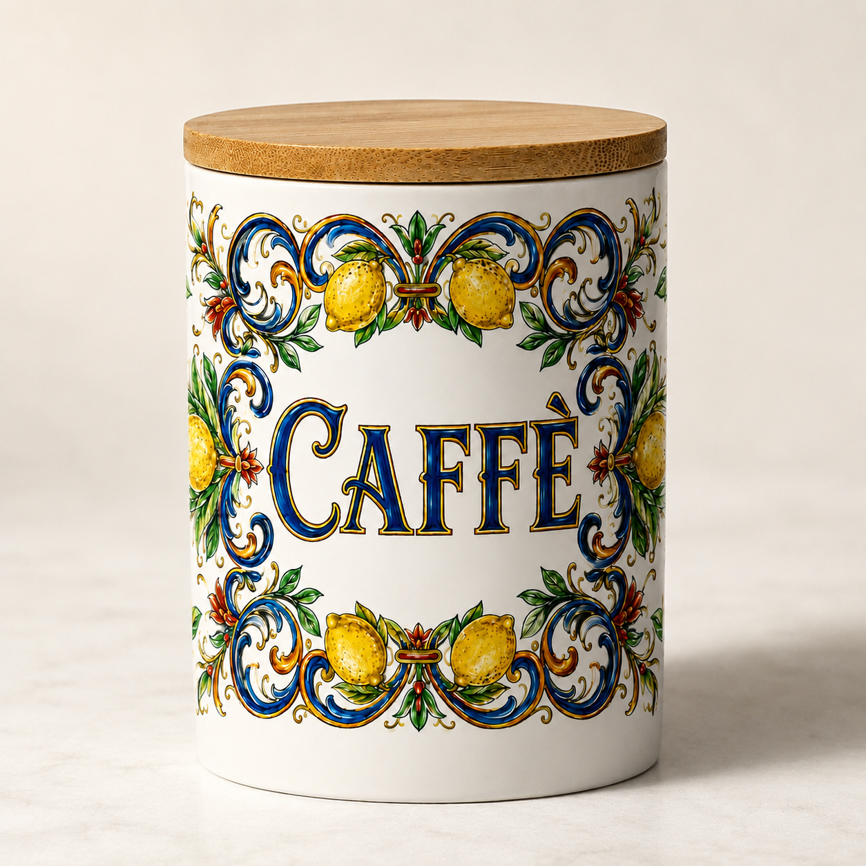 Ceramic Kitchen Canisters for Coffee & Sugar-Authentic Italian design
