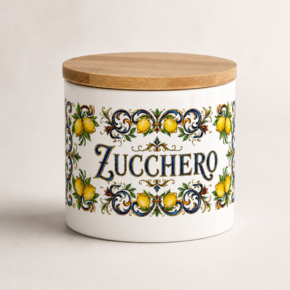 Ceramic Kitchen Canisters for Coffee & Sugar-Authentic Italian design