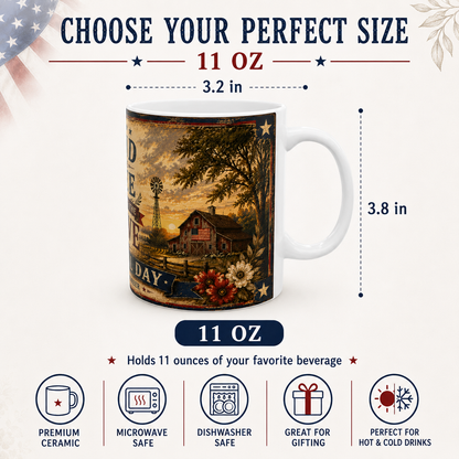 Memorial Day    Patriotic Tribute Patriotic Veteran Mug - Durable Sublimation Printed Ceramic Coffee Cup USA