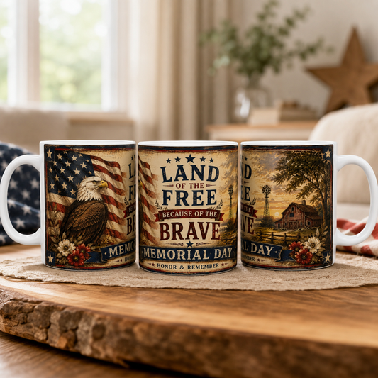 Memorial Day    Patriotic Tribute Patriotic Veteran Mug - Durable Sublimation Printed Ceramic Coffee Cup USA