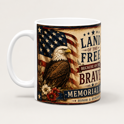 Memorial Day    Patriotic Tribute Patriotic Veteran Mug - Durable Sublimation Printed Ceramic Coffee Cup USA