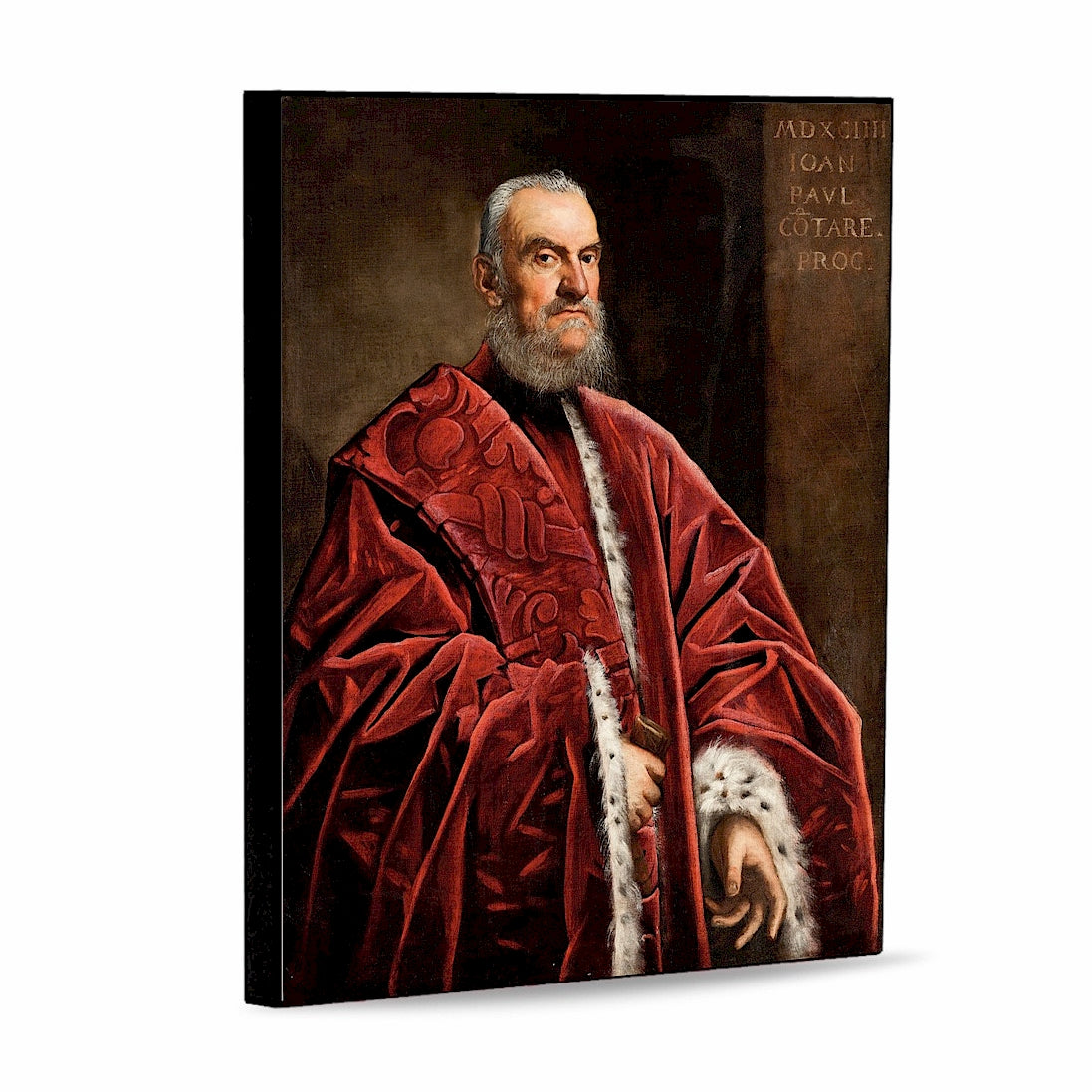 AFFRESCO: Panel Tile - Opera "Giovanni Paolo Contarini" portrait by Domenico Tintoretto (8x10)