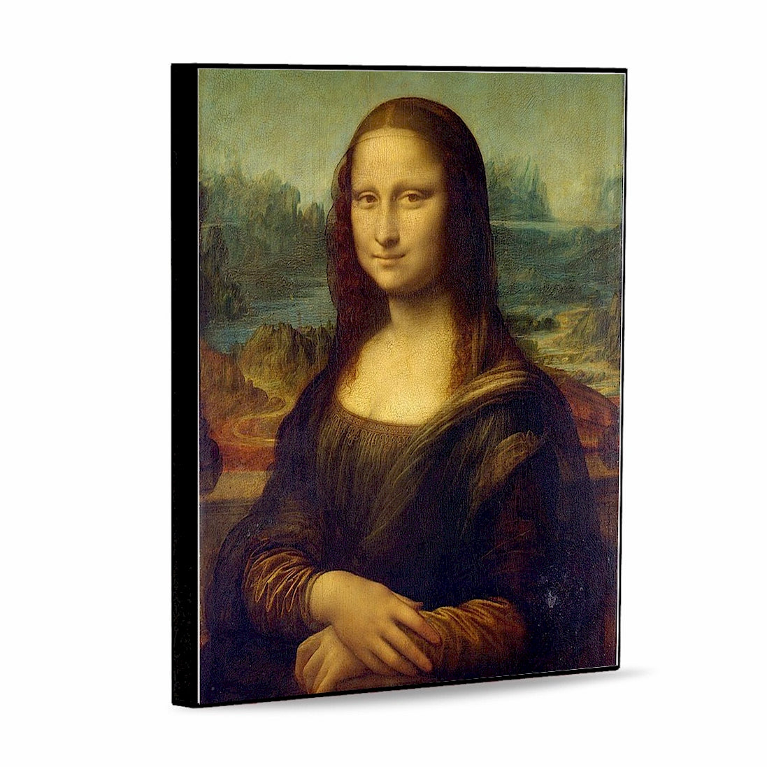 AFFRESCO: Panel Tile - Opera "La Gioconda (Mona Lisa)" detail by Leonardo Da Vinci (8x10)