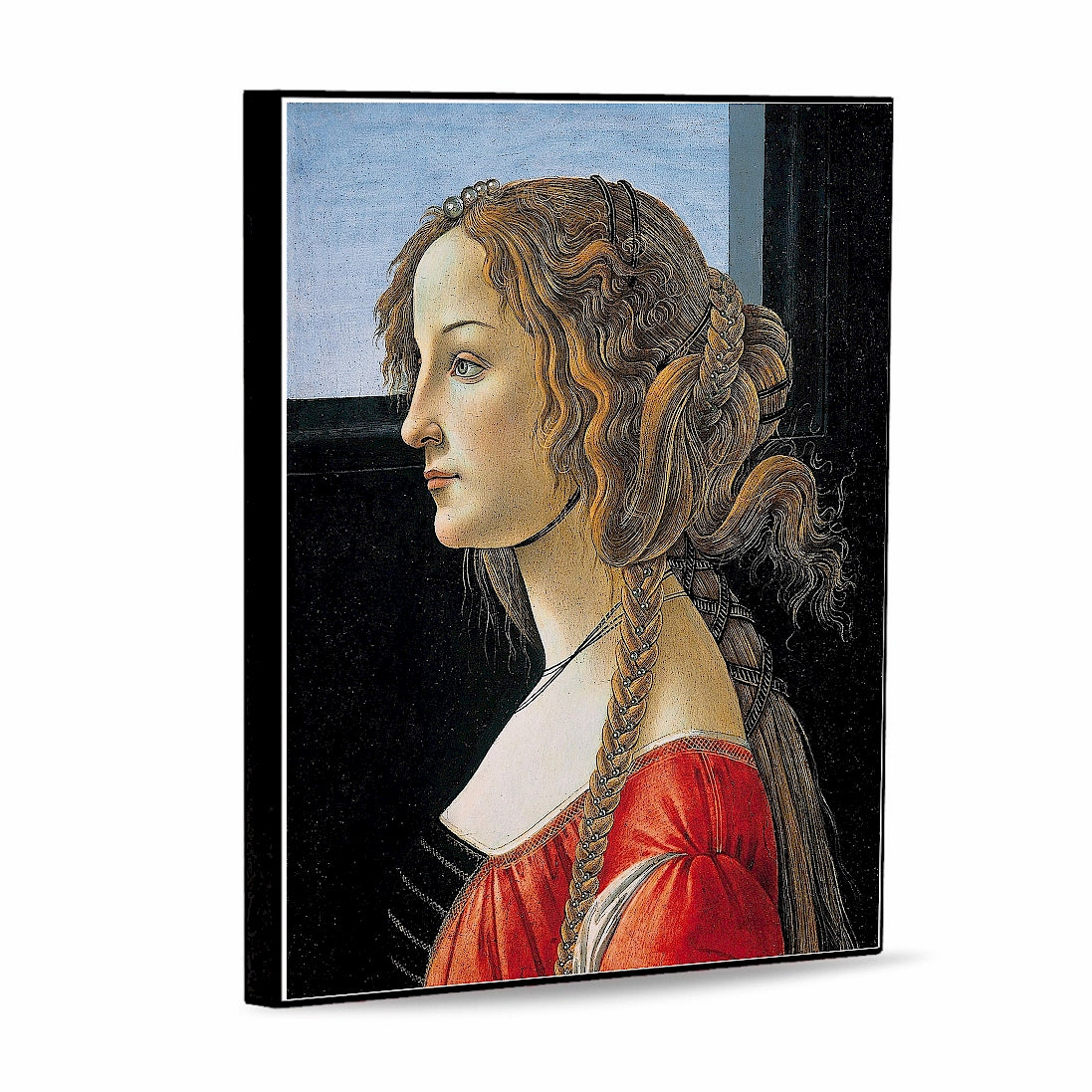 AFFRESCO: Panel Tile - Opera "Lady Simonetta Vespucci" portrait by Sandro Botticelli (8x10)