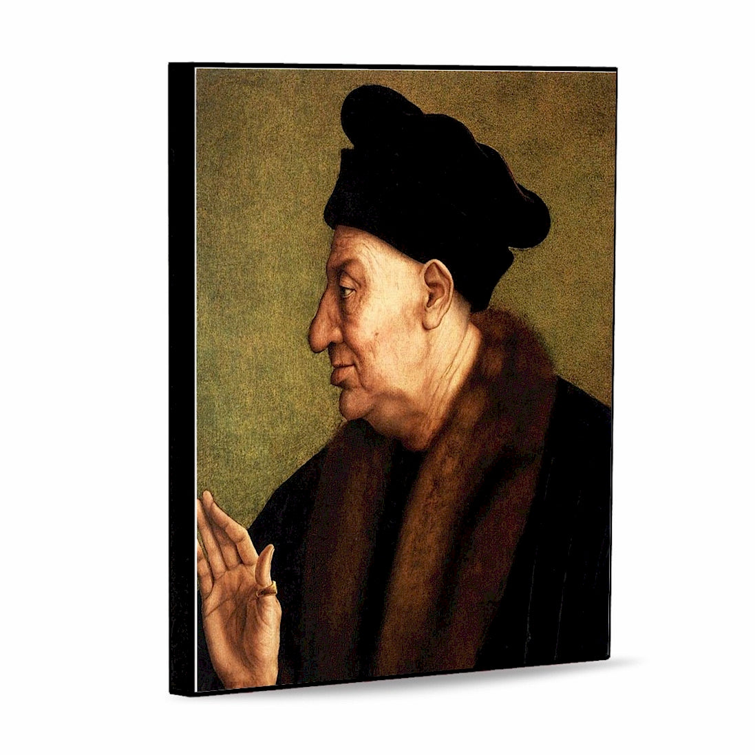 AFFRESCO: Panel Tile - Opera "Portrait of an Old Man" by Quentin Metsys (8x10)