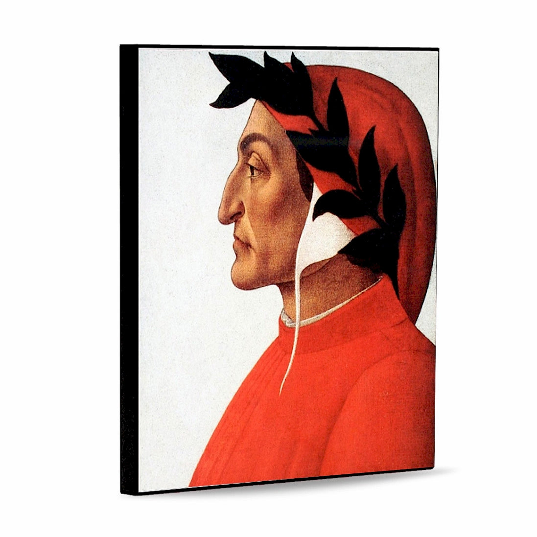 AFFRESCO: Panel Tile - Opera "Profile portrait of Dante" by Sandro Botticelli (8x10)