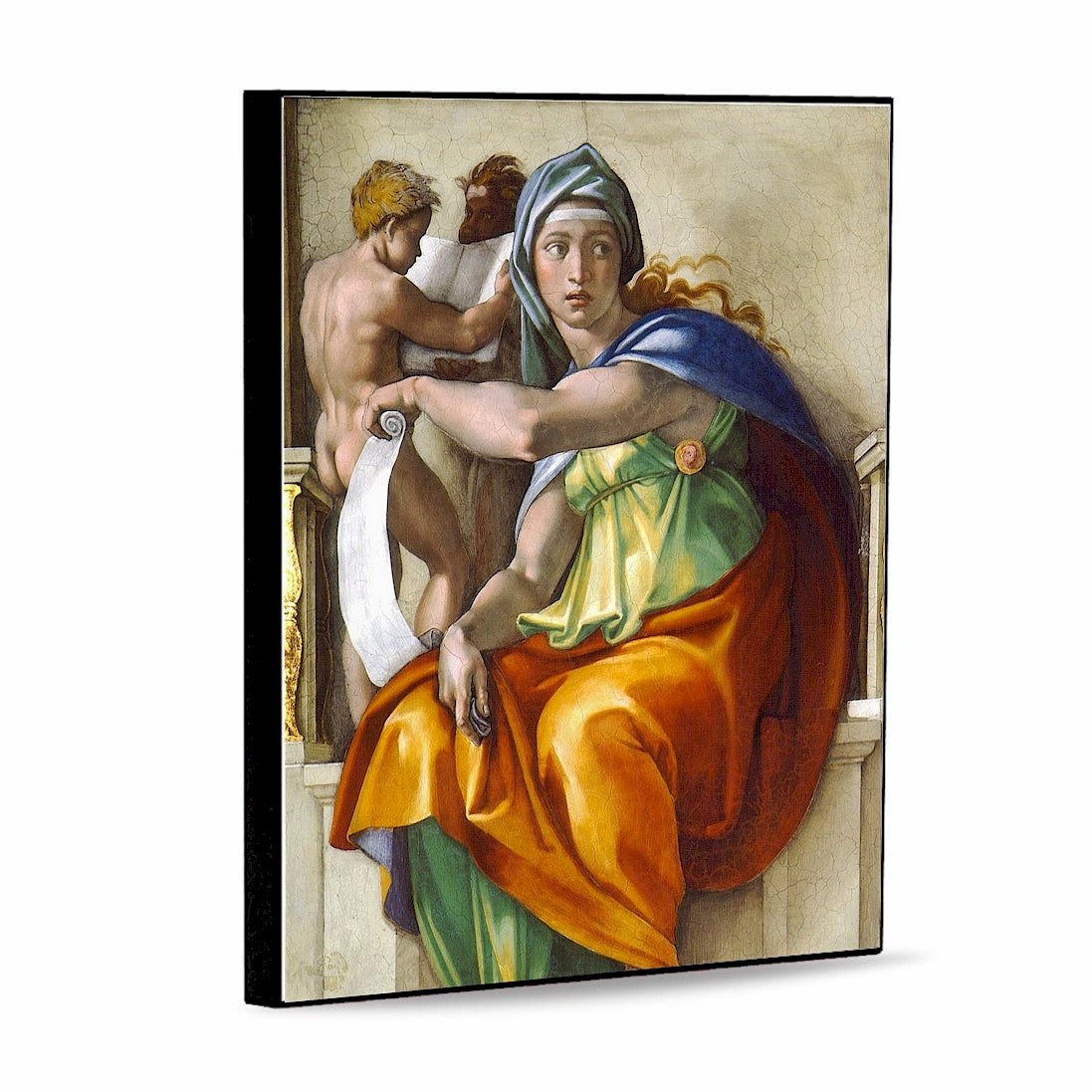AFFRESCO: Panel Tile - Opera "Sibilla Delfica" by Michelangelo (8x10)