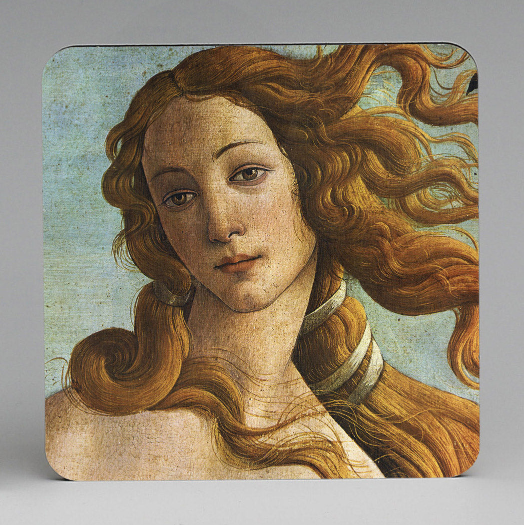 SUBLIMART: MDF Hardboard Set of 4 Coasters - Design: Affresco - The Birth of Venus by Botticelli (Detail) Mug