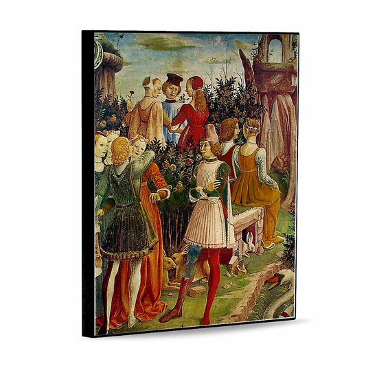 AFFRESCO: Panel Tile - Opera Allegory of April Triumph of Venus Depiction by Francesco del Cossa (8x10)