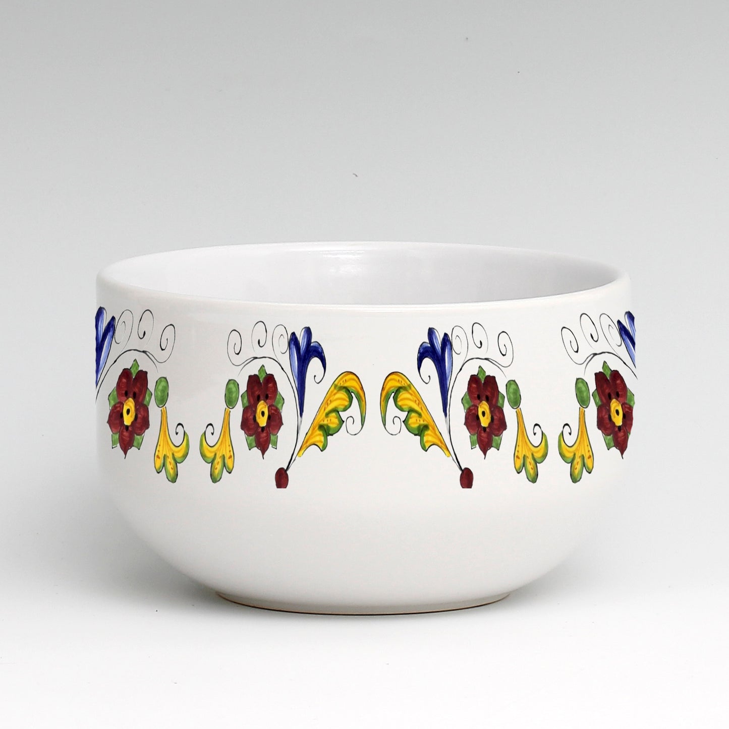 SUBLIMART: Porcelain Cereal/Soup Bowl Deruta Style (Design #DER03)