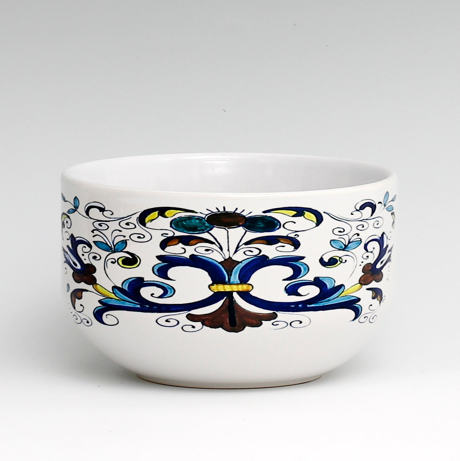 SUBLIMART: Porcelain Cereal/Soup Bowl Deruta Style (Design #DER04)