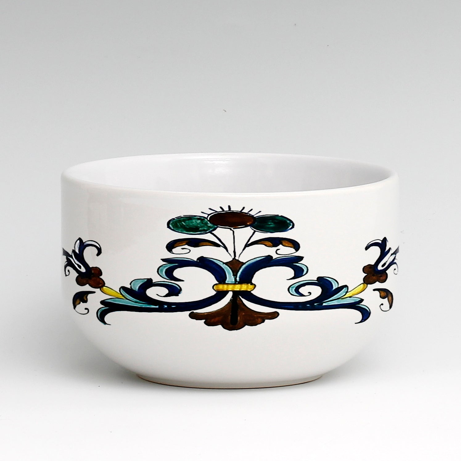 SUBLIMART: Porcelain Cereal/Soup Bowl Deruta Style (Design #DER05)
