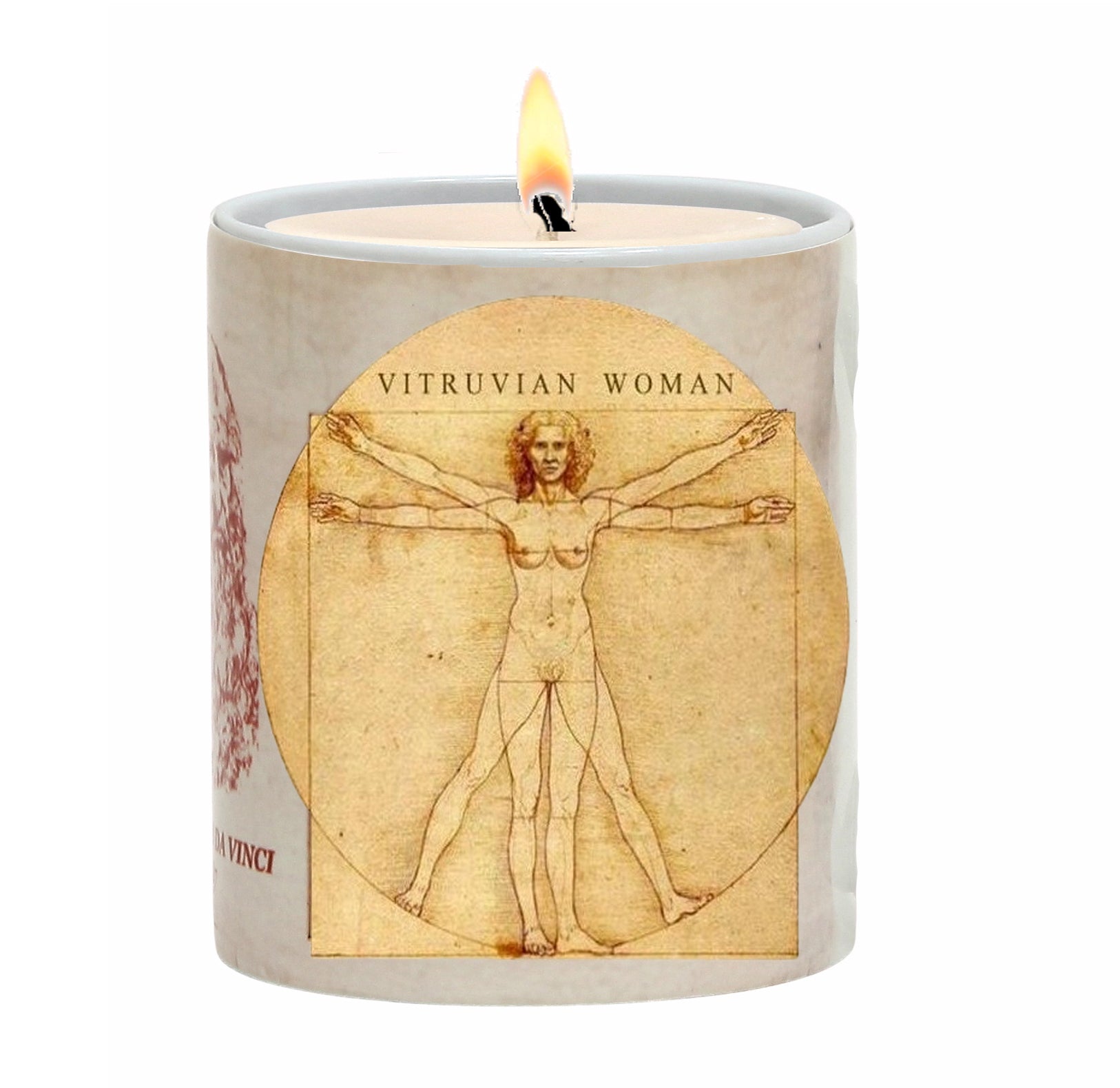 SUBLIMART: Affresco - Porcelain Soy Wax Candle 'Vitruvian Woman' (Design #AFF18)