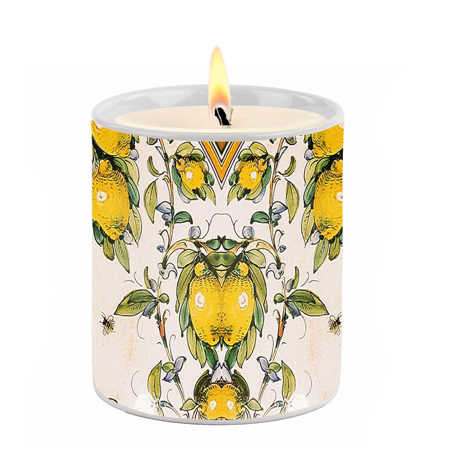 SUBLIMART: Deruta - Porcelain Soy Wax Candle 'Positano Lemons' (Design #DER23)