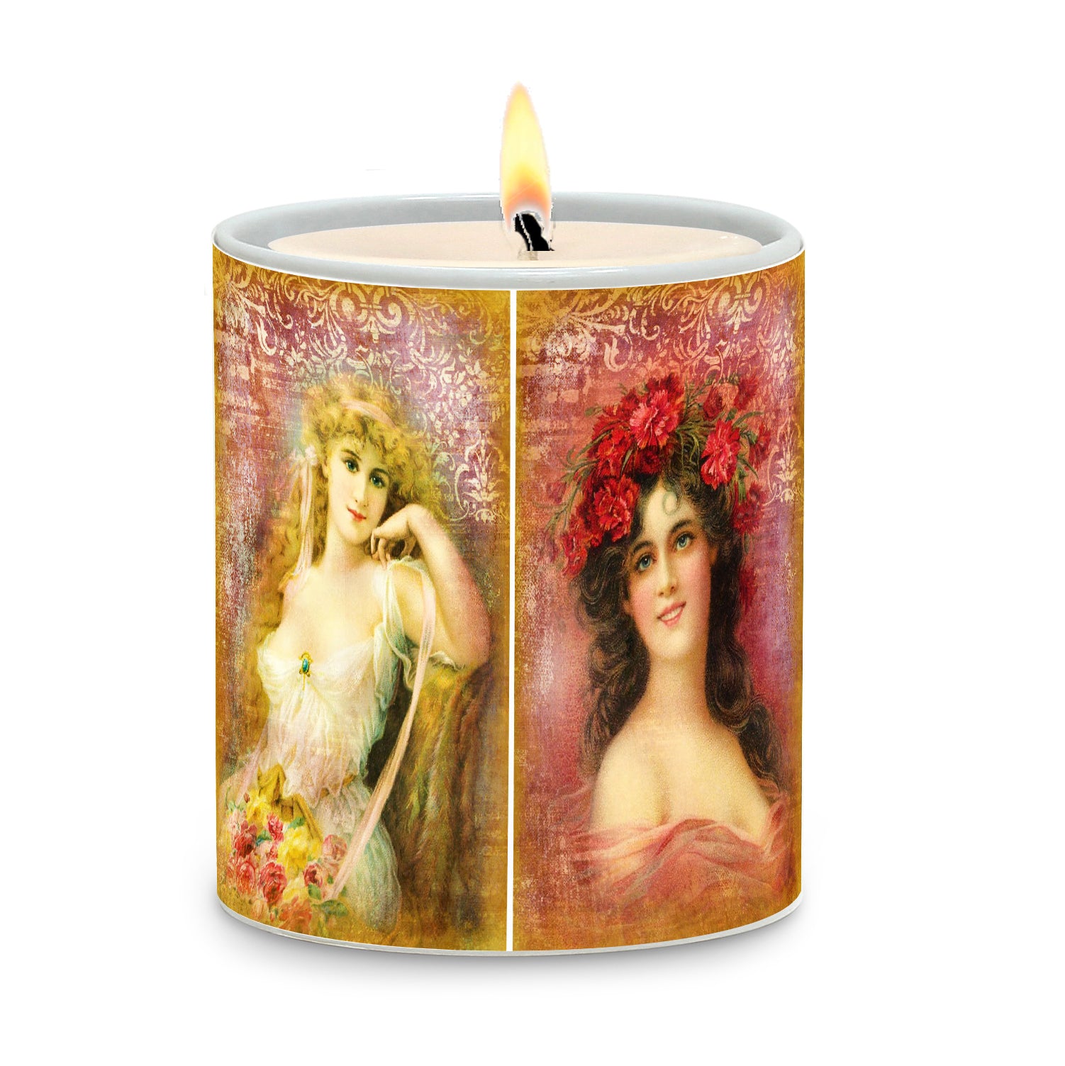 SUBLIMART: Damas - Porcelain Soy Wax Candle (Design #DMS02)
