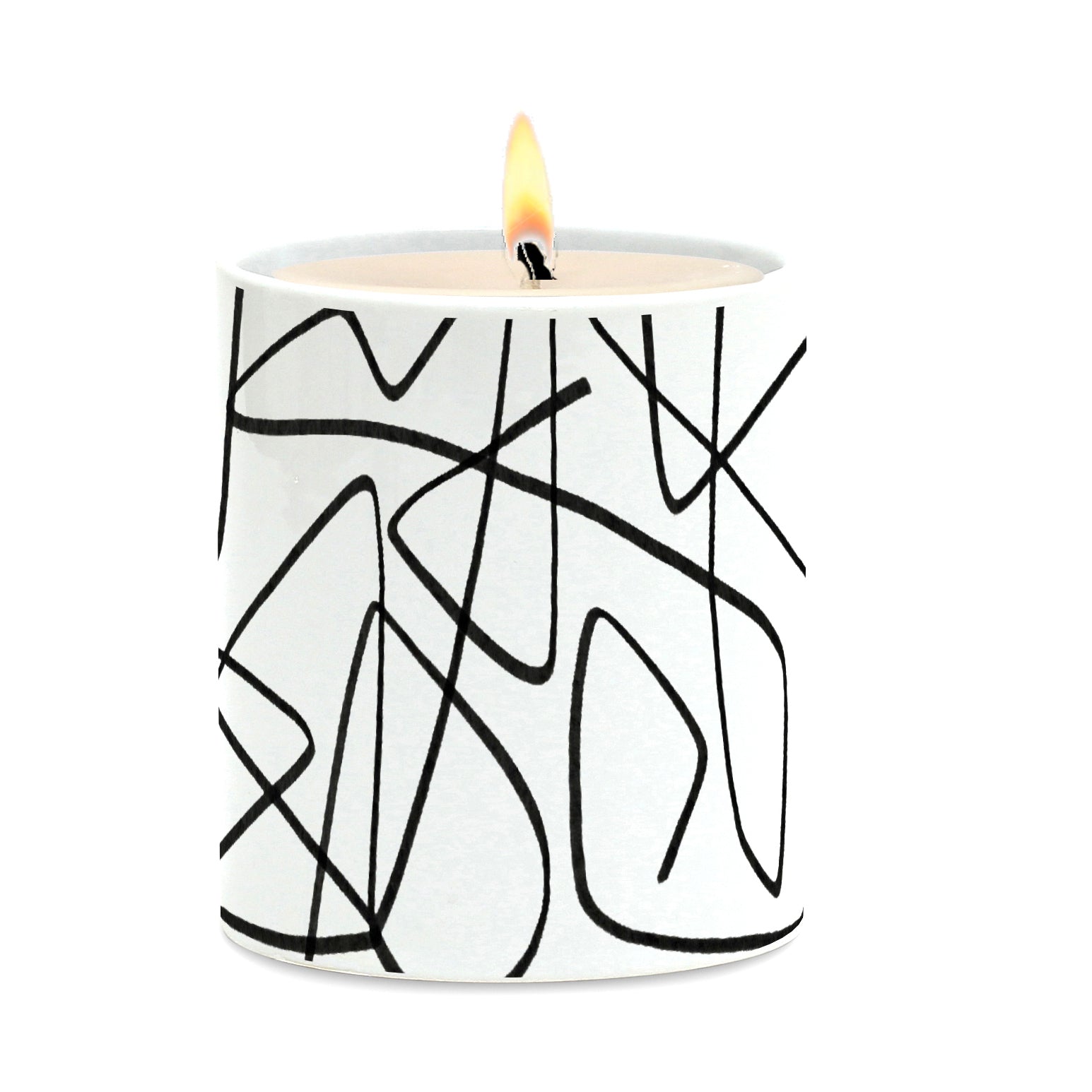 SUBLIMART: Line Art - Porcelain Soy Wax Candle (Design #LIN10)