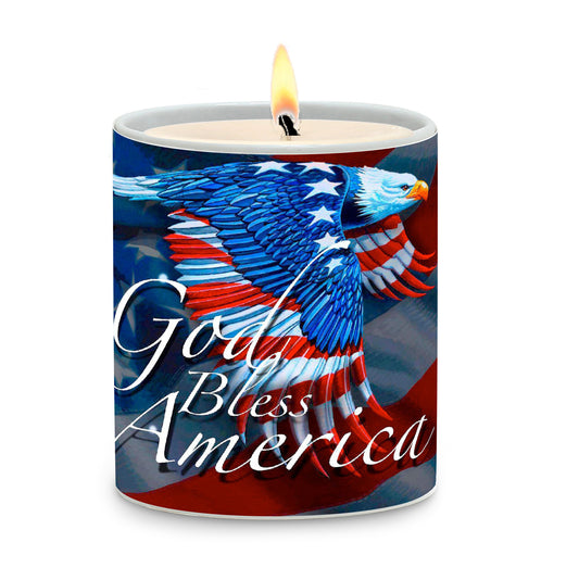 SUBLIMART: Patriotic - Porcelain Soy Wax Candle (Design #PAT06)