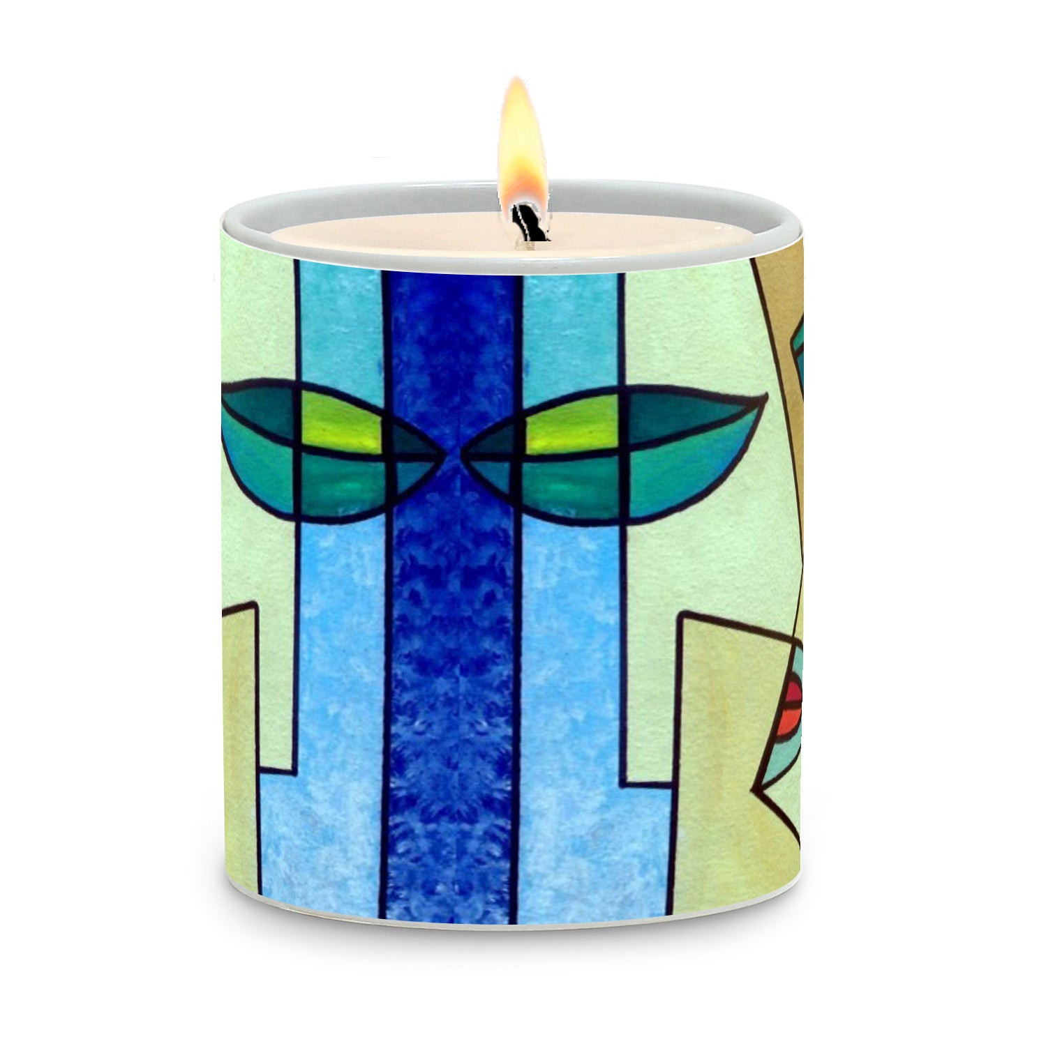 SUBLIMART: Modernism - Porcelain Soy Wax Candle (Design #PIC06)