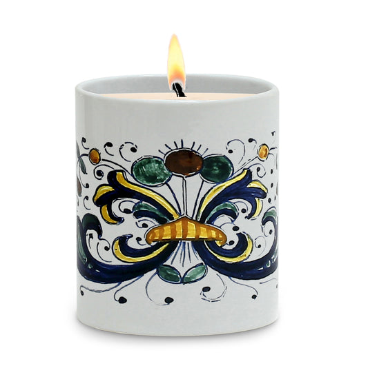 SUBLIMART: Deruta Style - Porcelain Soy Wax Candle (Design #DER01)