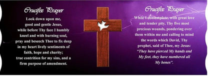 SUBLIMART: Prayer Candle - Porcelain Soy Wax Candle - The Easter Dove Crucifix on Purple Prayer
