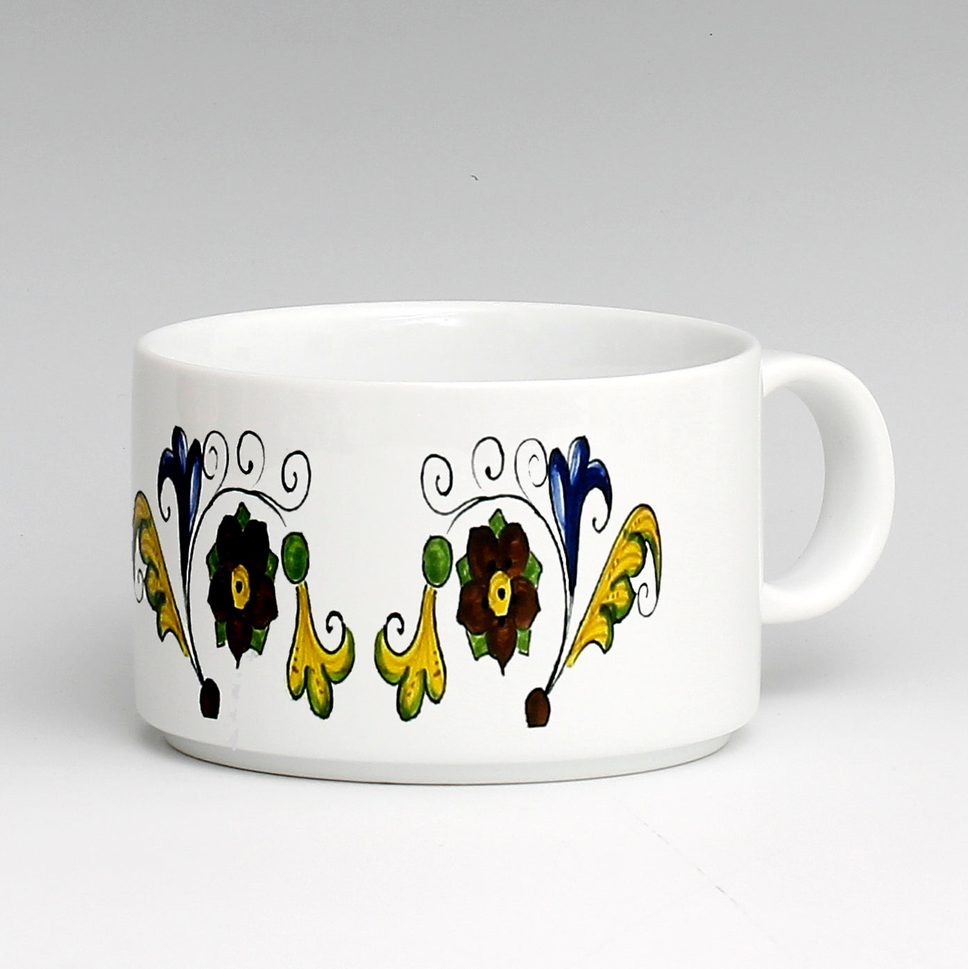 SUBLIMART: Porcelain Coffee/Tea Cup Deruta Style (Design #DER04)