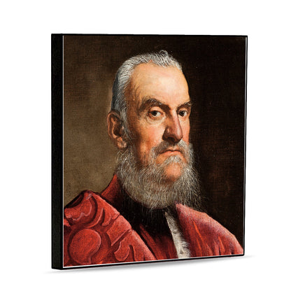 AFFRESCO: Panel Tile - Opera "Giovanni Paolo Contarini" portrait by Domenico Tintoretto