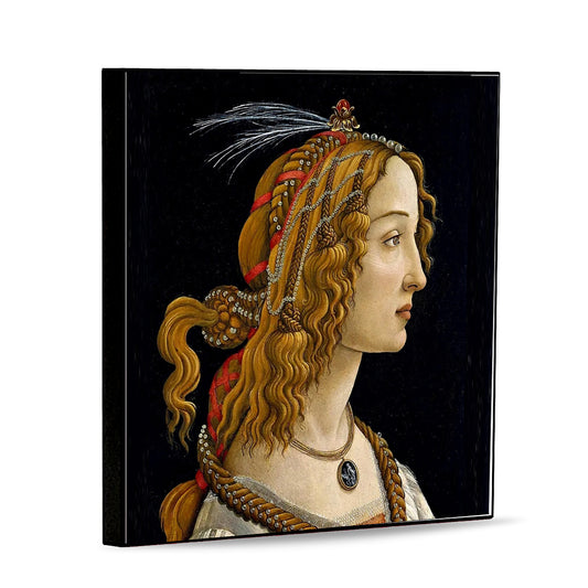 AFFRESCO: Panel Tile - Opera "Lady Simonetta Vespucci" portrait by Botticelli