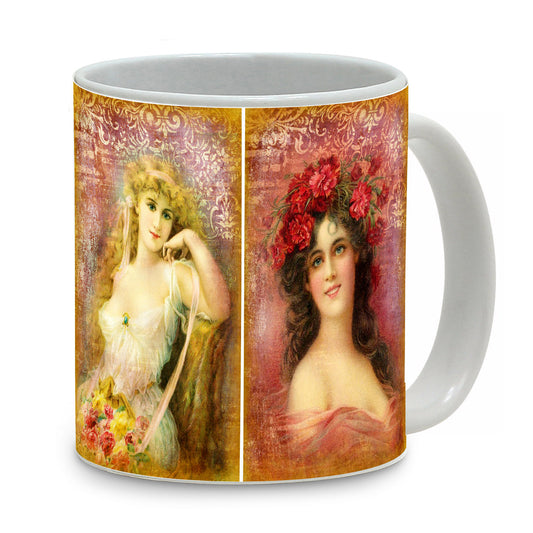SUBLIMART: Damas - Mug featuring a beautiful 18th Century Damas