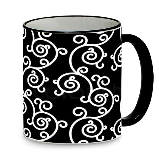 SUBLIMART: B&W Beauty  - Mug featuring a dramatic swirl design in black and white