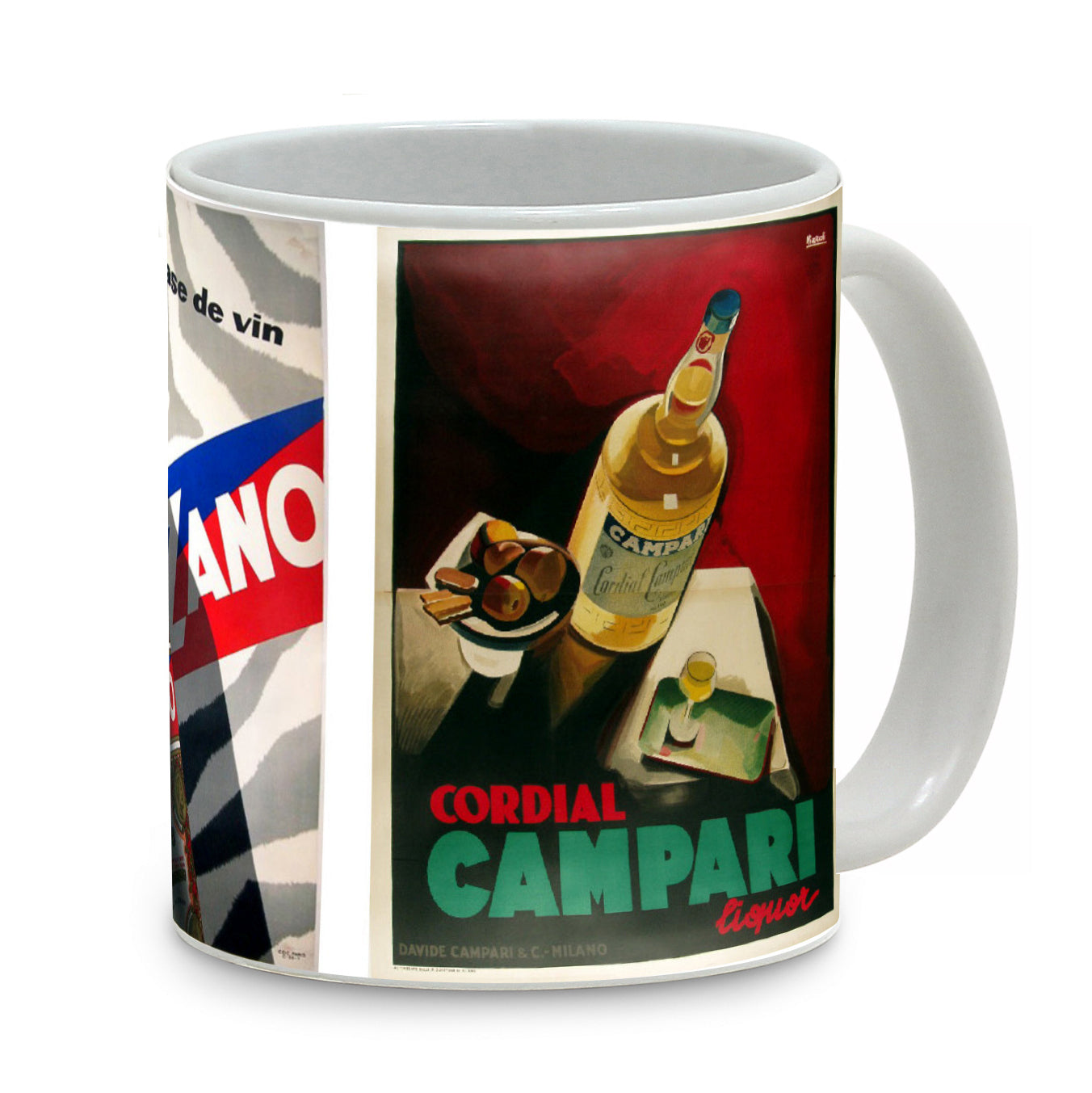SUBLIMART: Bella Italia - Mug featuring Italian vintage posters (Aperol, Cinzano, Campari)