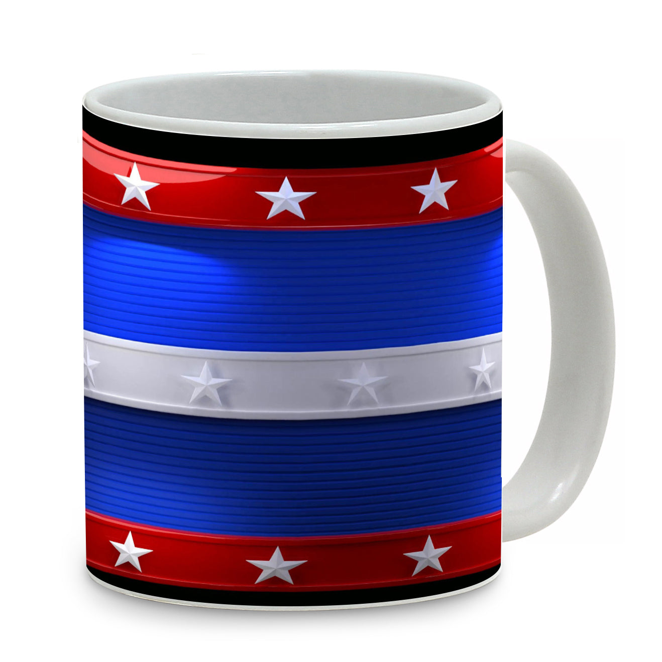 SUBLIMART: Patriotic Mug 'Star & Stripes' (Design 01)