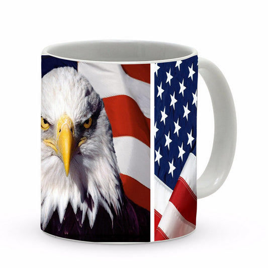 SUBLIMART: Patriotic Mug 'Eagle & Flag' (Design 24)