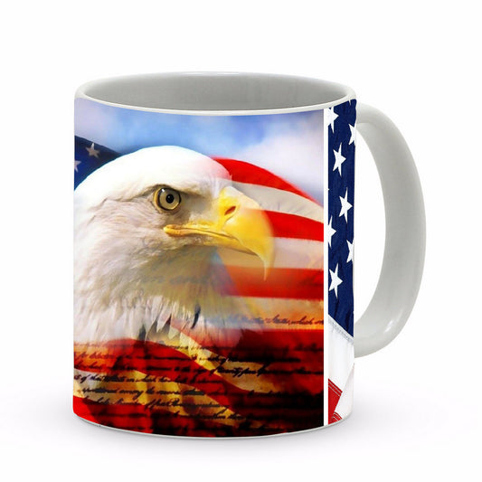 SUBLIMART: Patriotic Mug 'Eagle & Flag' (Design 29)