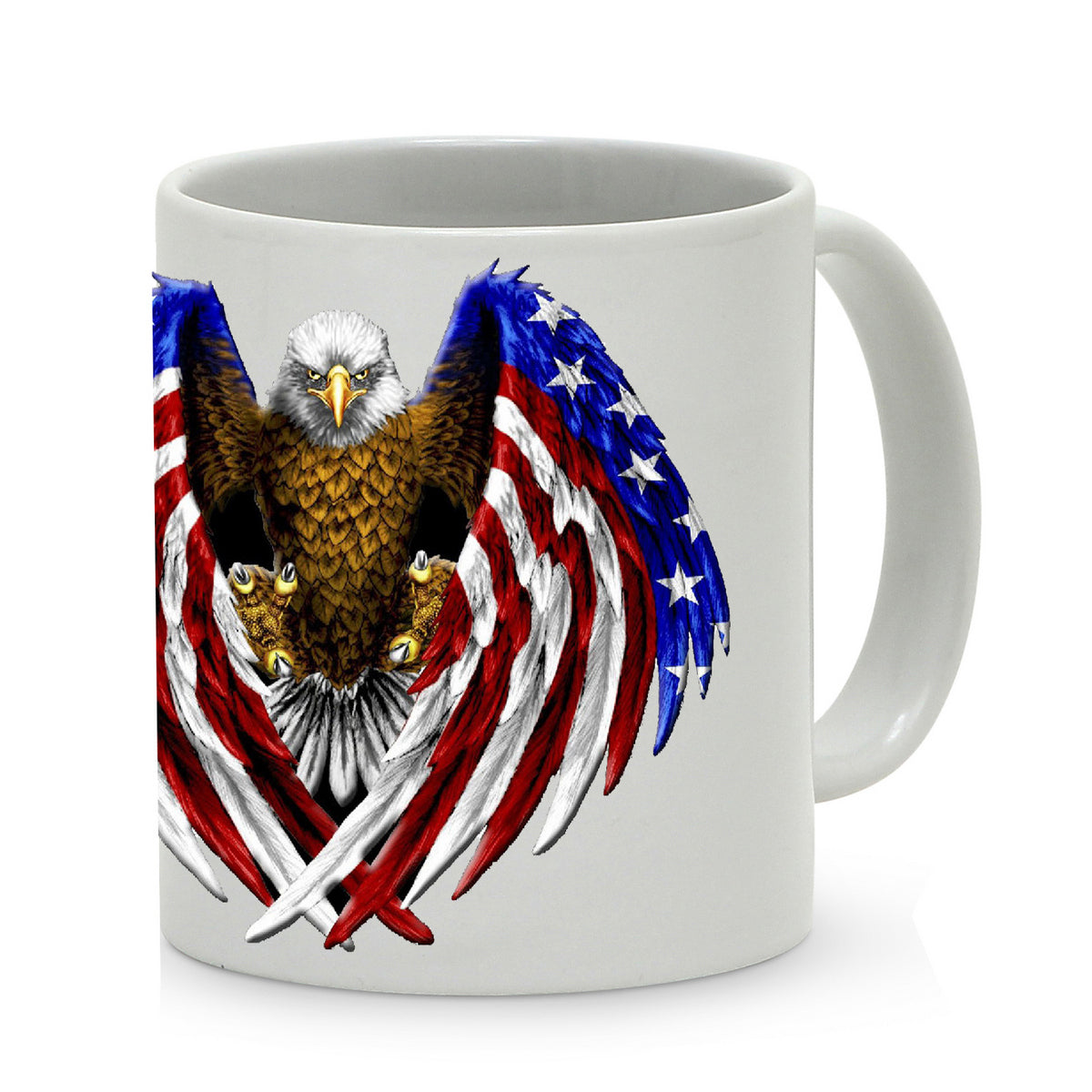 SUBLIMART: Patriotic Mug 'Wonder Eagle on White' (Design 42)