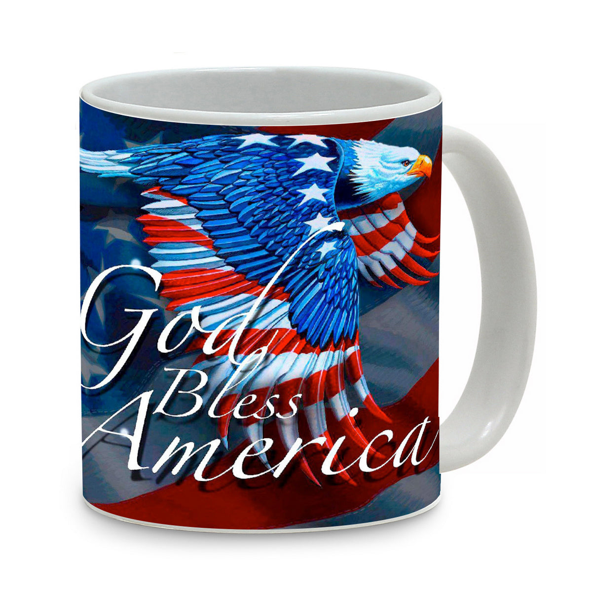 SUBLIMART: Patriotic Mug 'God Bless America' (Design 62)