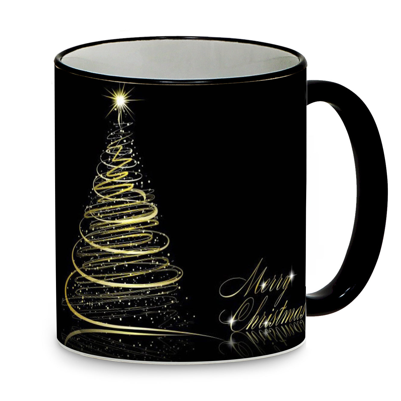 SUBLIMART: Christmas - Mug with black handle and rim (Designs #17)