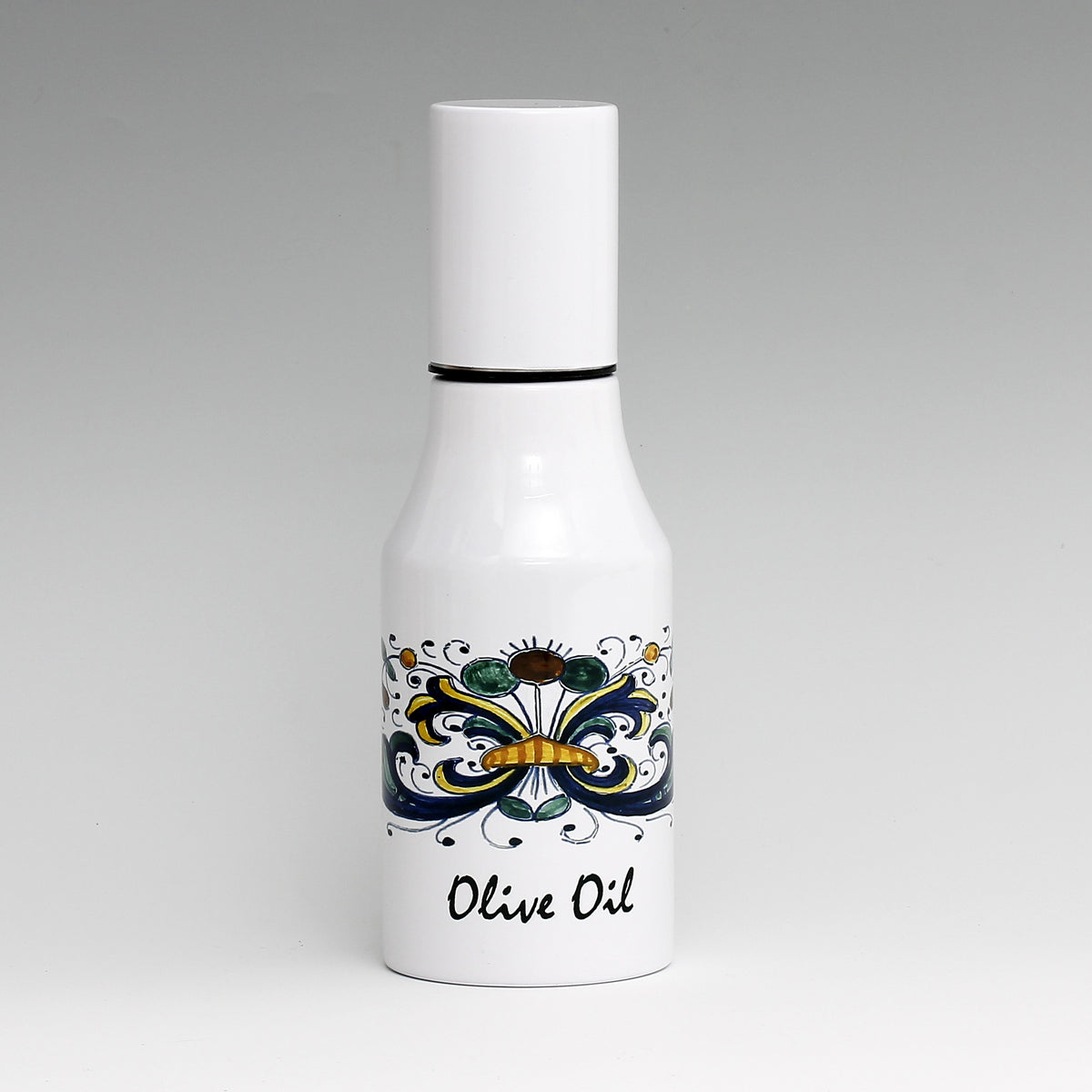SUBLIMART: Olive Oil Dispenser with non-drip pourer and dust cover cap. (Deruta Design 01)