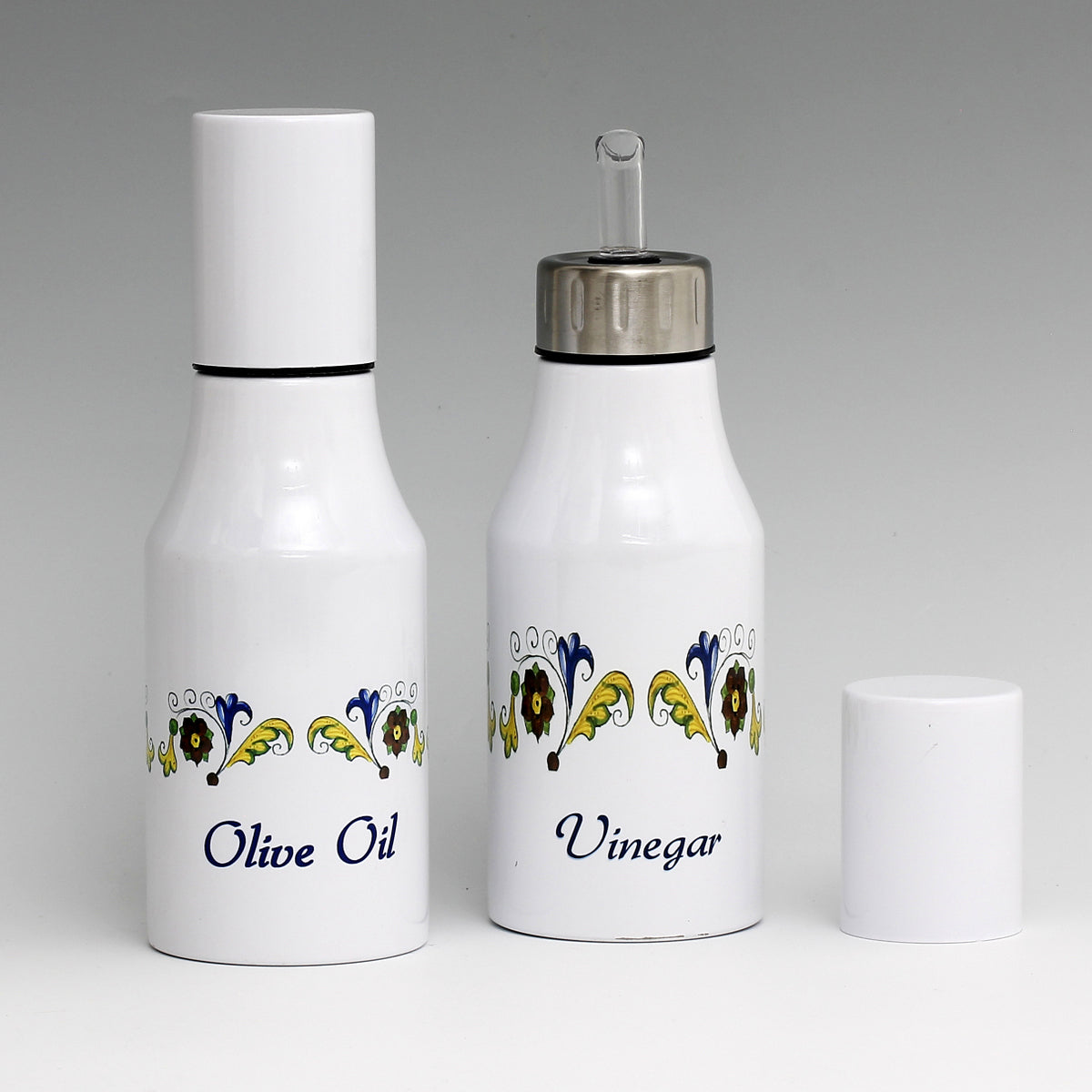 SUBLIMART: Bundle Oil & Vinegar Dispensers with non-drip pourer and dust cover cap (Design 04)