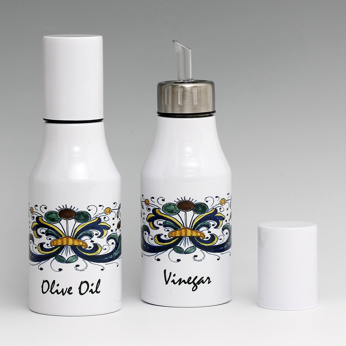 SUBLIMART: Bundle Oil & Vinegar Dispensers with non-drip pourer and dust cover cap (Design 01)