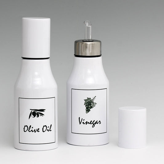 SUBLIMART: Bundle Oil & Vinegar Dispensers with non-drip pourer and dust cover cap (Design 06)