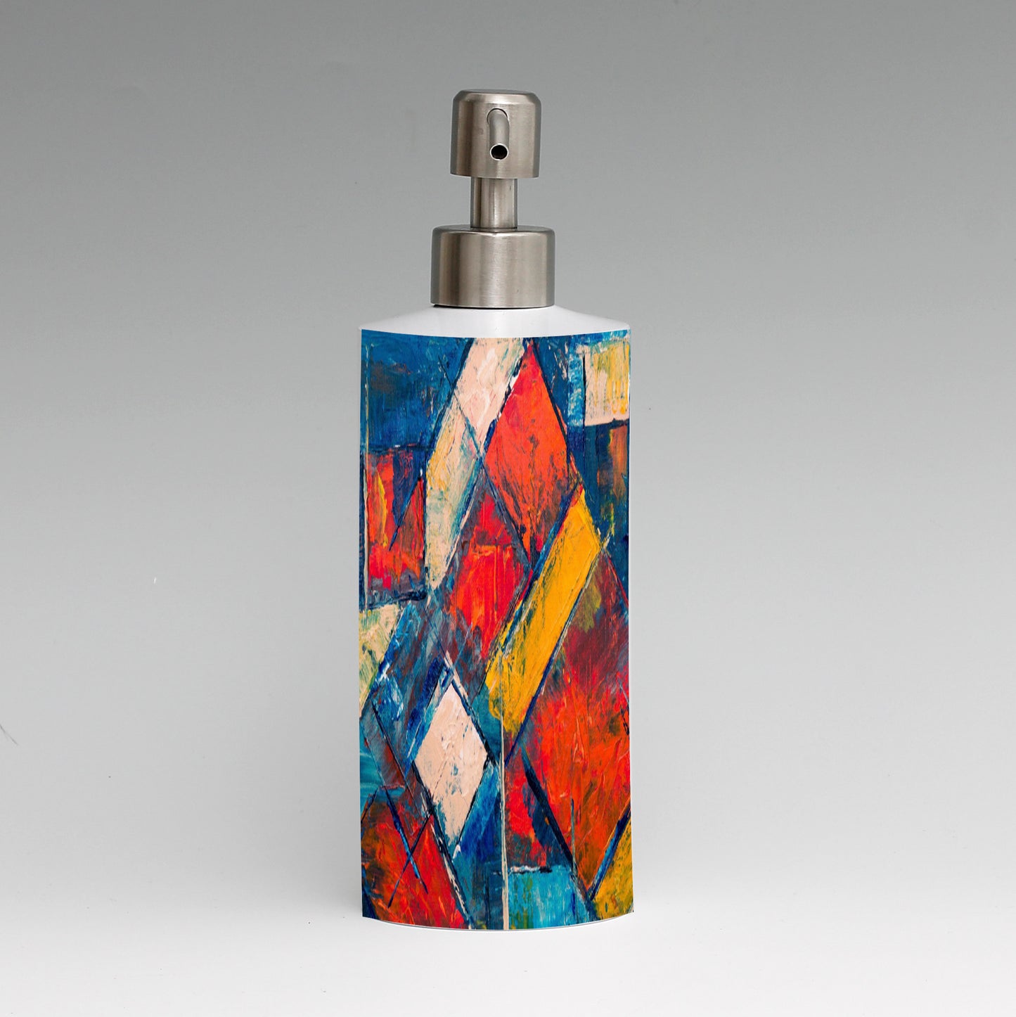 SUBLIMART: Soap & Lotion dispenser with Satin Chrome metal pourer (Design 25)