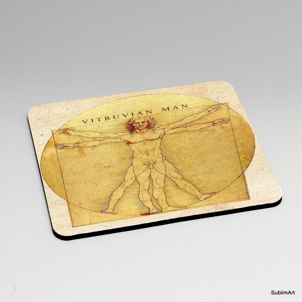 MOUSE PAD: Vitruvian Man Drawing by Leonardo da Vinci